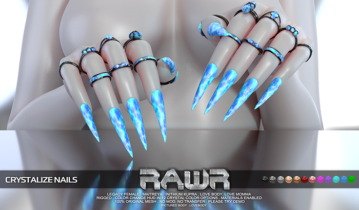 RAWR! Crystalize Nails (add me)