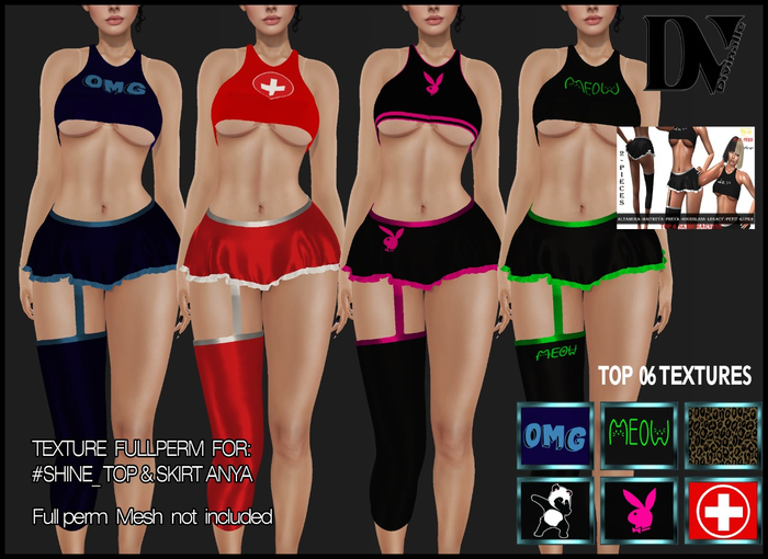 DV- #SHINE_ TOP & SKIRT ANYA - TEXTURE