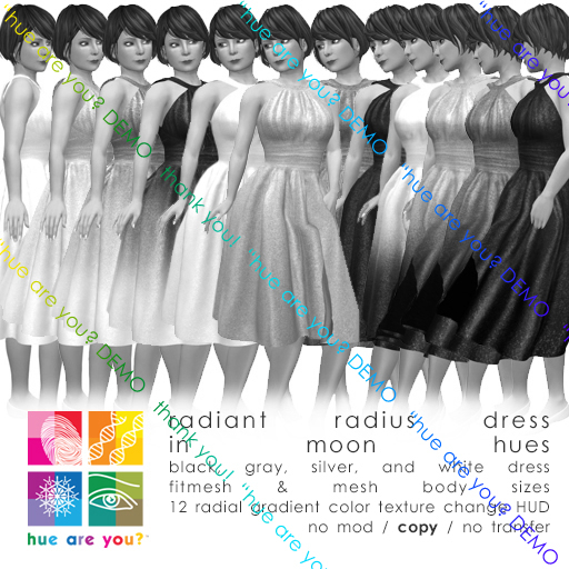 "hue are you?" DEMO radiant radius halter dress