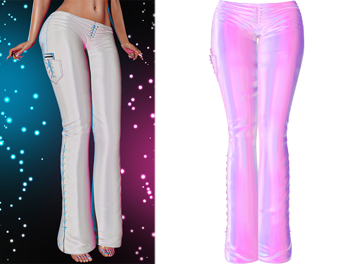 Lacey Laced Up Flare Pants [Holo Candy] - Maitreya Lara • Legacy • Freya