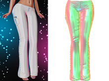 Lacey Laced Up Flare Pants [Holo Rainbow] - Maitreya Lara • Legacy • Freya