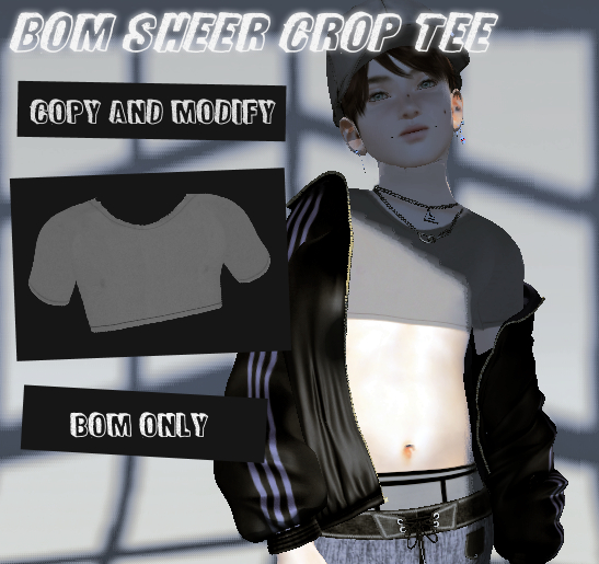 BOM sheer crop tee