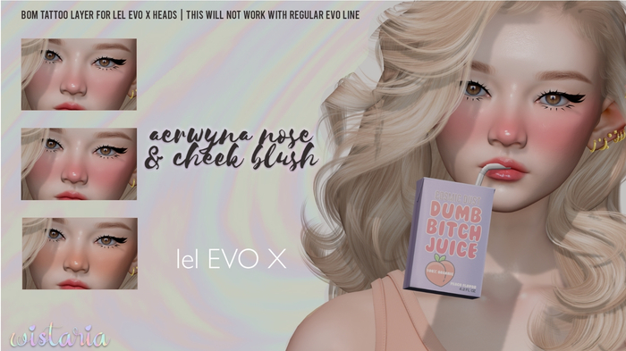 { wistaria } // aerwyna nose & cheek blush - lel evo x