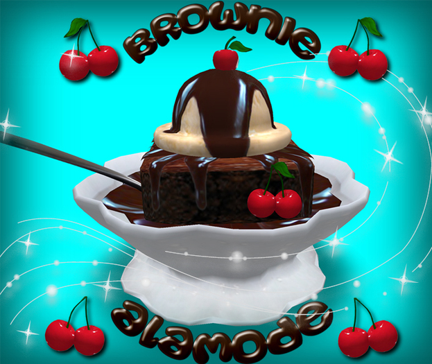 Brownie Alamode - animated to eat