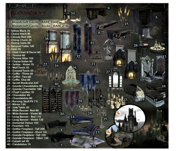 2 -DRD- Bloodcroft Castle - Rocks - RARE