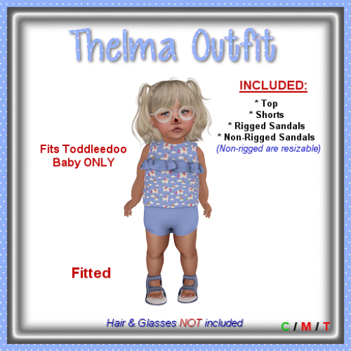 {BBK} TDB Thelma Short Outfit -Blue
