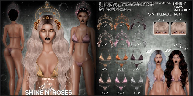 #2 Sintiklia&CHAIN - Shine N' Roses - Hair Shiny RARE