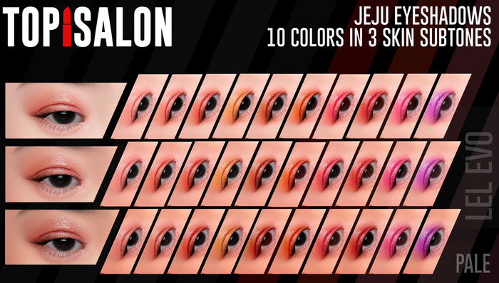 TOP1SALON - HD JEJU EYESHADOWS (Lelutka Evolution) PALE