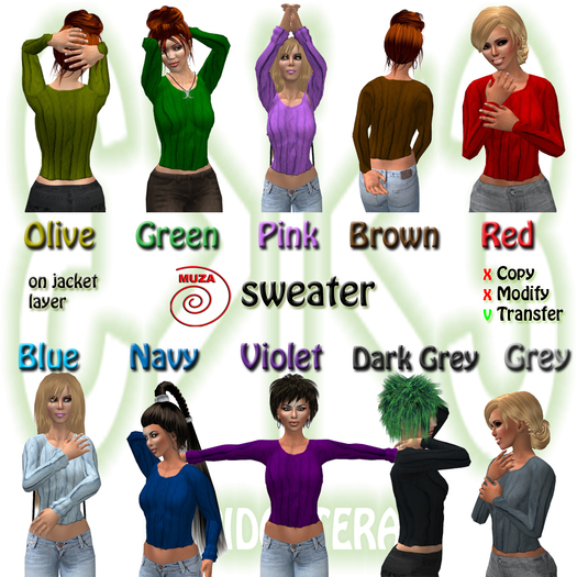 }>i<{ MUZA sweater Red