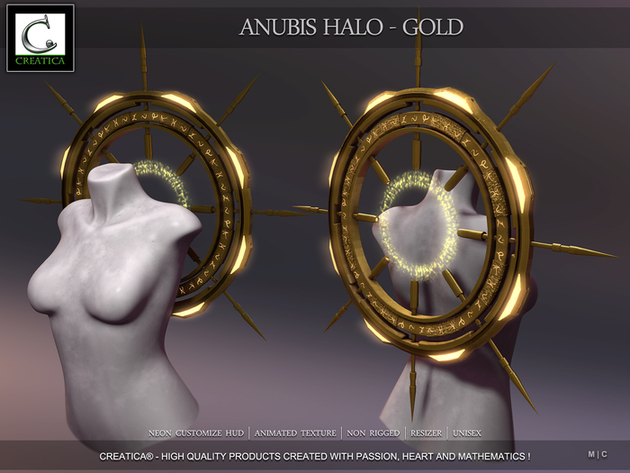 Anubis Halo - Gold by CREATiCA