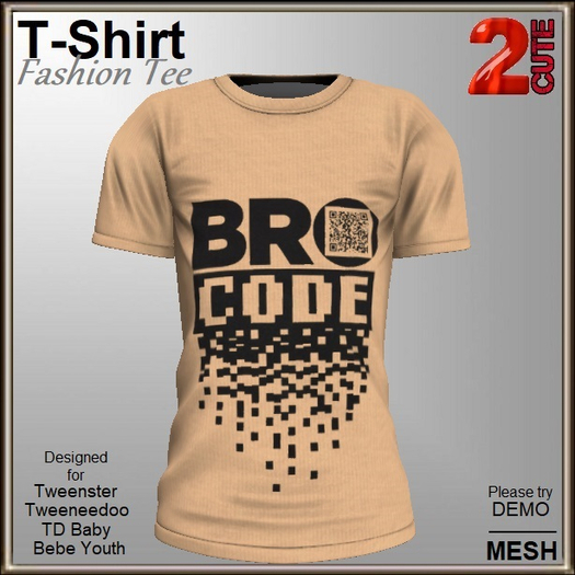 Fashion Tee [2cute] Bro Code