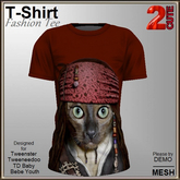 Fashion Tee [2cute] Cpt. Jack Kitty