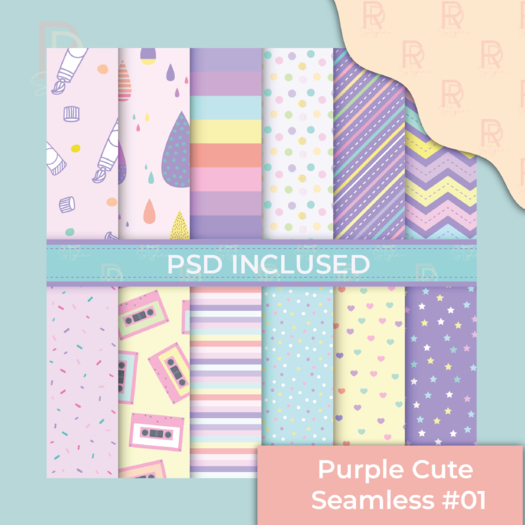 RD Style - Purple Cute Seamless #01 - Full Perm