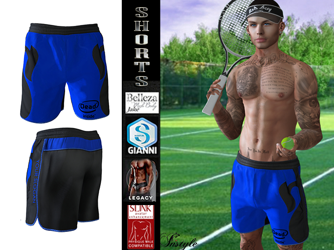 Sale!!!  InStyl-Men's Training Shorts-V2.4(for Belleza Jake, Slink Male, Signature Gianni, Legacy)