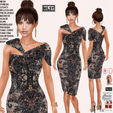 ASYMETRIC FITTED DRESS,CLASSIC&MESH BODY