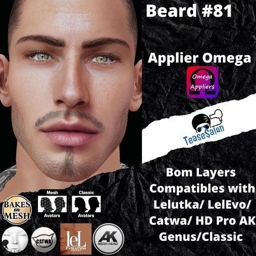 #TS# Beard #81 BOM - Lel Evo/Catwa HD Pro/AK/ Classic