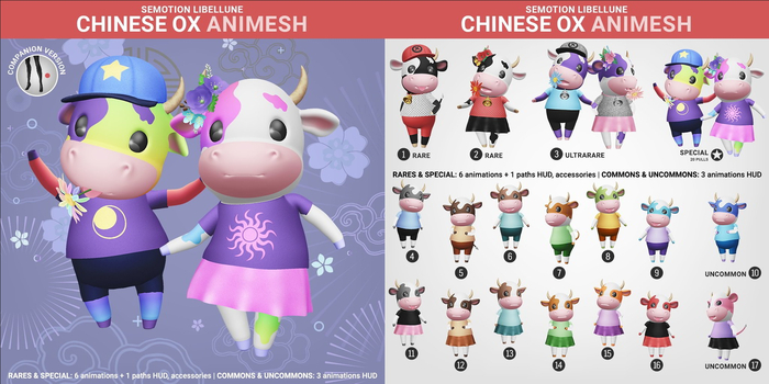 SEmotion Libellune Chinese Ox Animesh #2 RARE