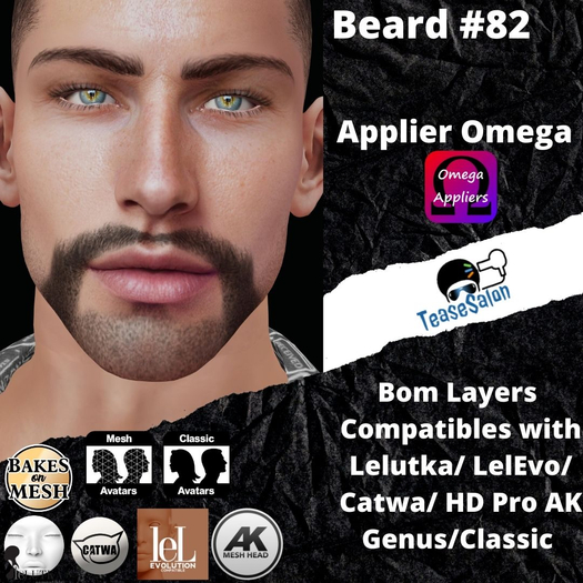 #TS# Beard #82 BOM - Lel Evo/Catwa HD Pro/AK/ Classic