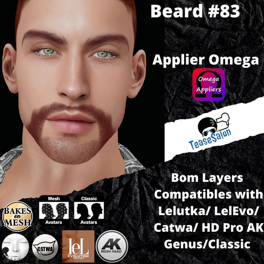 #TS# Beard #83 BOM - Lel Evo/Catwa HD Pro/AK/ Classic