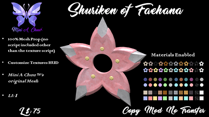 Mini A Chuu Props - Shuriken of Faehana (add me)