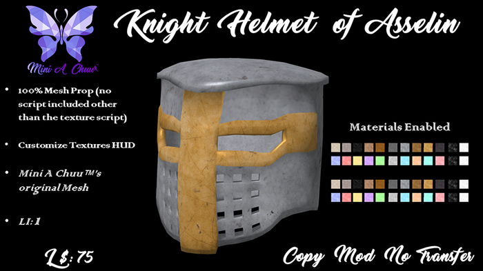 Mini A Chuu Props - Knight Helmet of Asselin (add me)