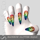 Swank & Co Rainbow Glitter Nails MAITREYA * SALE *