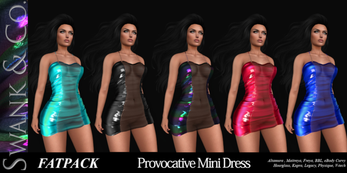 Swank & Co. Provocative Mini Dress  FATPACK 