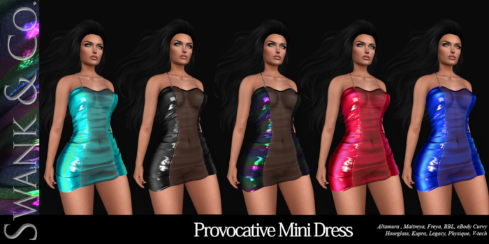 Swank & Co. Provocative Black Mini Dress 