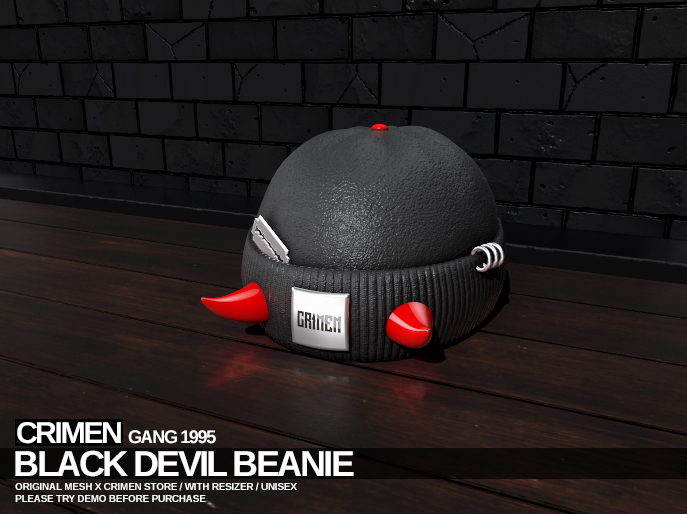 #CRIMEN X BLACK DEVIL BEANIE