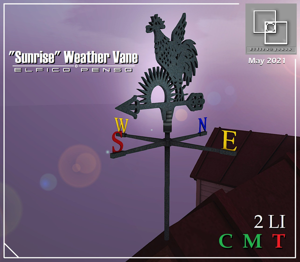 Elfico penso: "Sunrise" Weather Vane