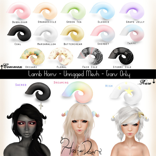 +Half-Deer+ Lamb Horns (Dreaming) RARE