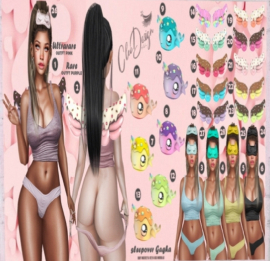 {Cleo.Designs}:: Gacha :: Sleepover::mask cat #27