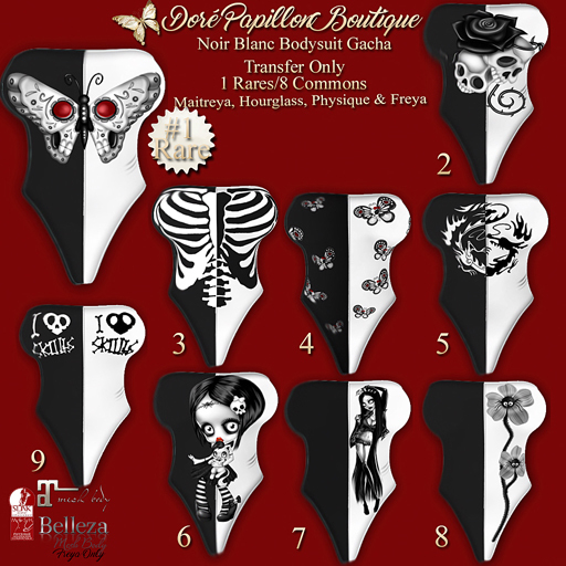 ::DPB:: Noir Blanc Bodysuit_Mty_1 RARE
