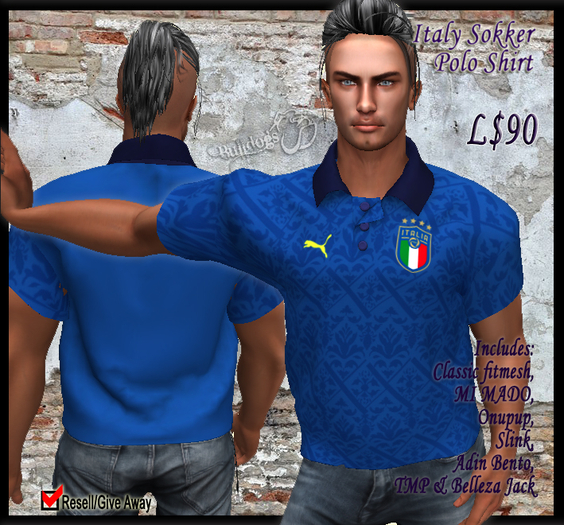 Italy Sokker Polo Shirt / ~Bulldogs~