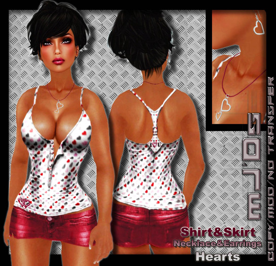 mJ'Ds - Shirt&Skirt Hearts