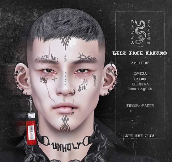 DAPPA - Hell Face Tattoo.
