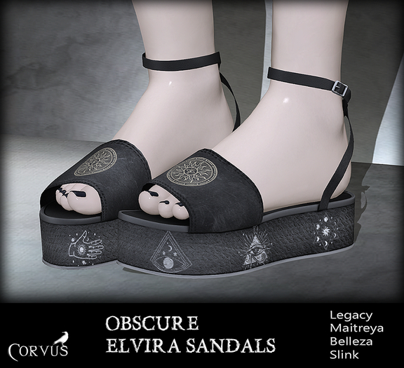 Corvus : Obscure Elvira Sandals