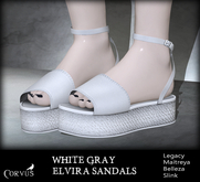 Corvus : White-Gray Elvira Sandals