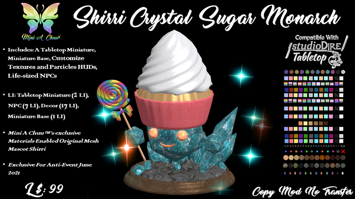 Mini A Chuu Miniatures- Shirri Crystal Sugar Monarch (add me)