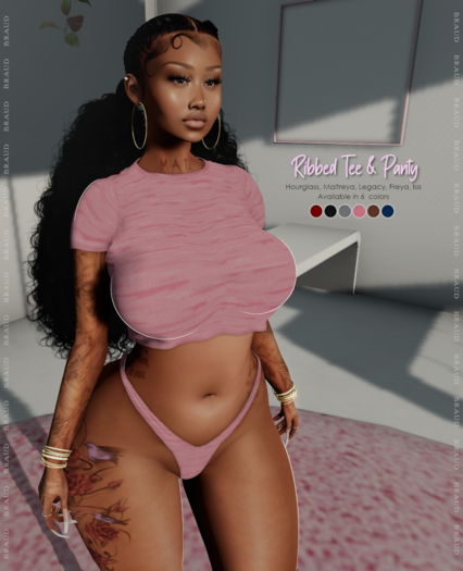 [BRAUD] Ribbed Tee FATPACK 