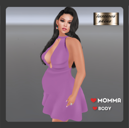 MUTED LILAC HALTER NECK DRESS LOVEMOMMA/BODY