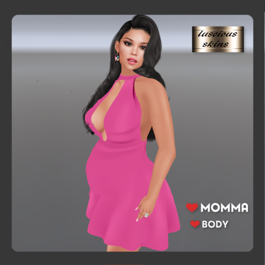MUTED  CERISE HALTER NECK DRESS LOVEMOMMA/BODY