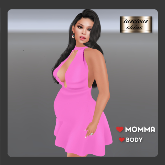VIBRANT BABY PINK  HALTER NECK DRESS LOVEMOMMA/BODY