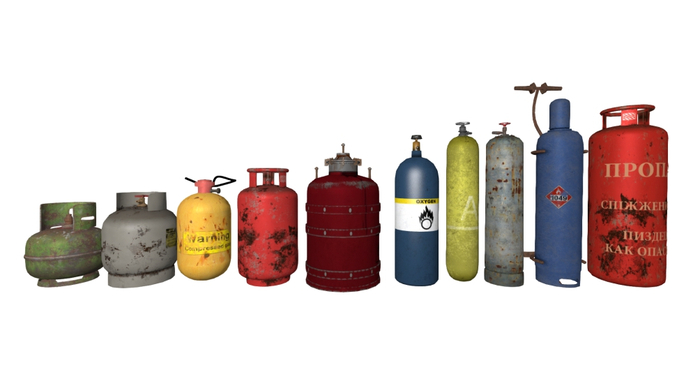 Old gas cylinders kit v1 Mesh