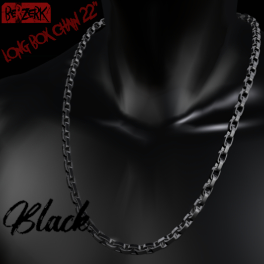 -BERZERK- Long Box Chain 22" Black