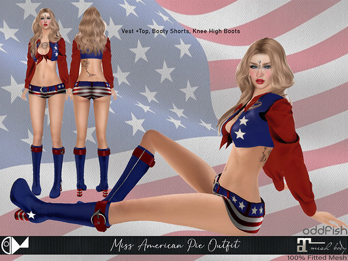 ODd Miss American Pie Outfit (Maitreya Only)