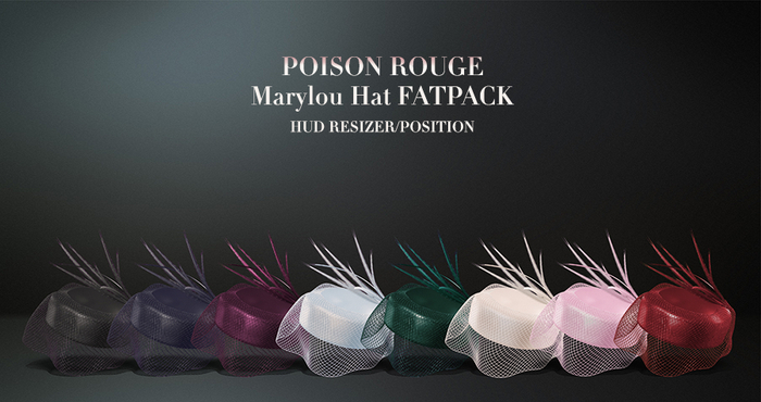 POISON ROUGE Marylou Hat FATPACK