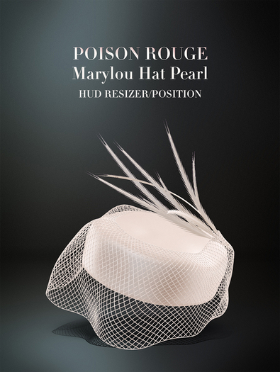 POISON ROUGE Marylou Hat (Pearl)