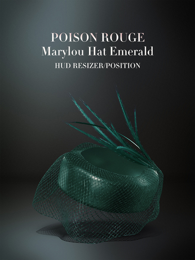 POISON ROUGE Marylou Hat (Emerald)