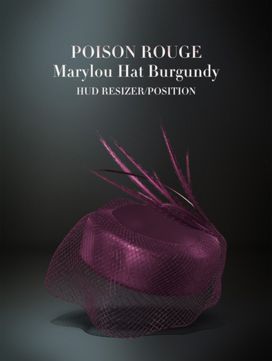 POISON ROUGE Marylou Hat (Burgundy)